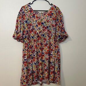 Floral Puff Sleeve Dress